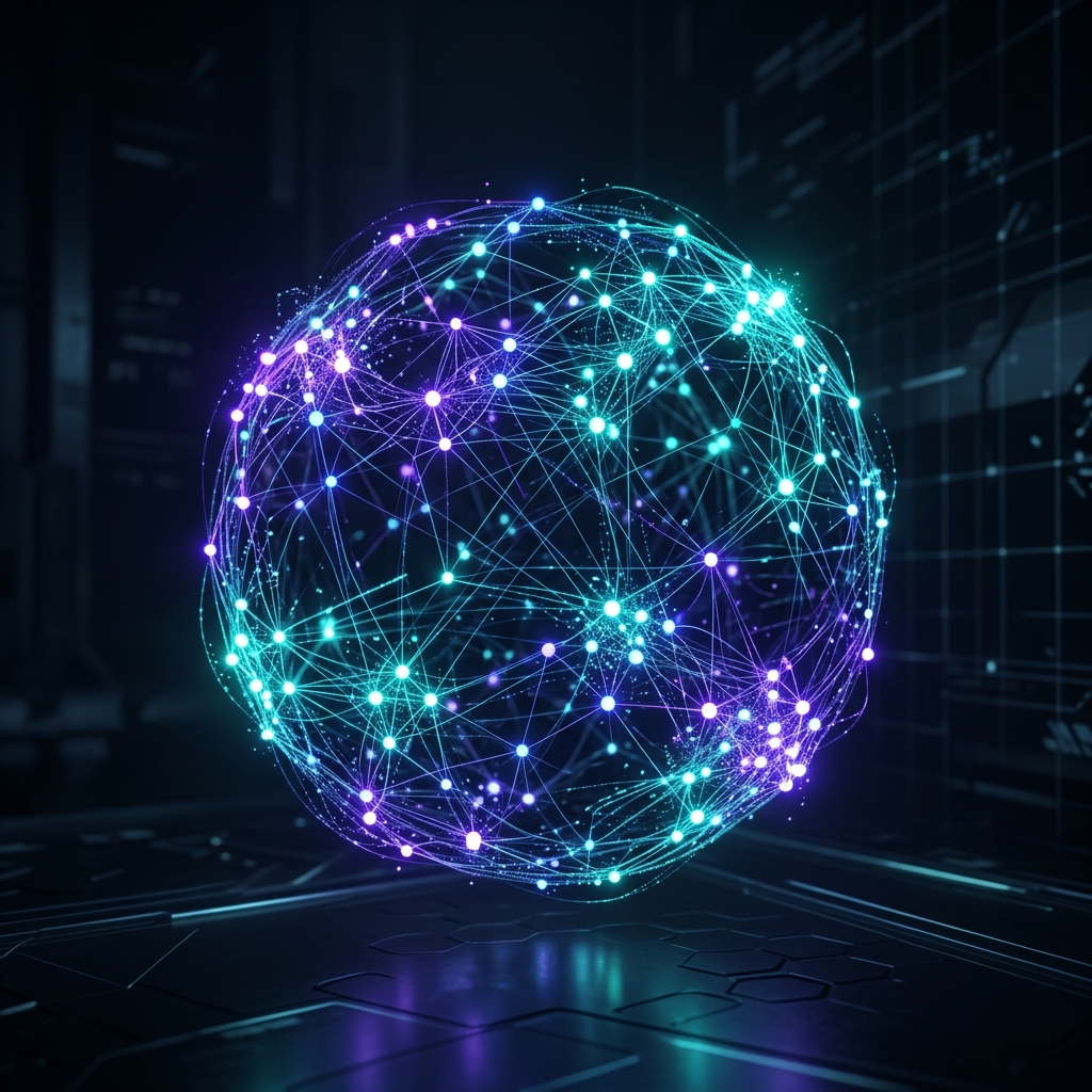 Abstract AI Neural Network